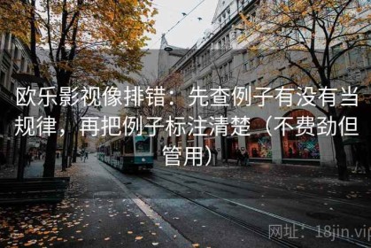 欧乐影视像排错：先查例子有没有当规律，再把例子标注清楚（不费劲但管用）