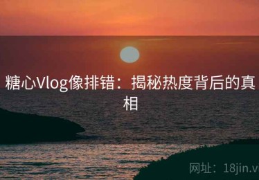 糖心Vlog像排错：揭秘热度背后的真相