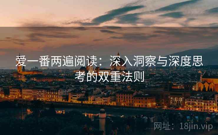爱一番两遍阅读:深入洞察与深度思考的双重法则 爱一番两遍阅读:深入洞察与深度思考的双重法则